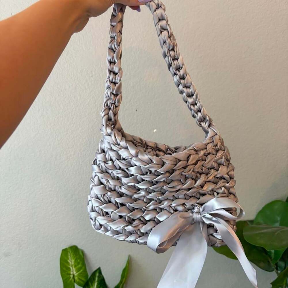 Small Silver Satin Ribbon Woven 7 Ae 2